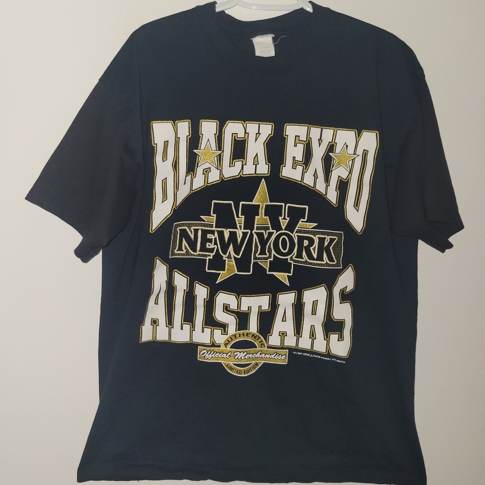 90s Black Expo New York Allstars T-Shirt Men's Size XL Junior Mafia ATL 1997 USA